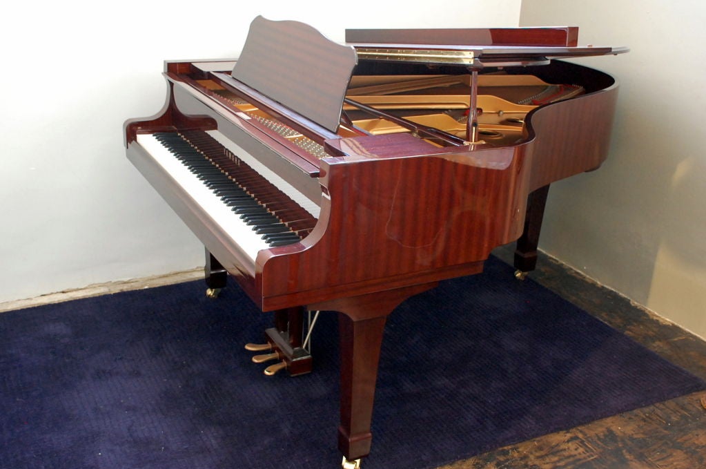 Yamaha C3 polished mahogany conservatory grand piano. Made in 2001. Yamaha serial number 5946213. Purchased new from David L. Abell Fine Pianos in Los Angeles. Celebrity owned. Seldom played but professionally maintained and tuned. Splendid