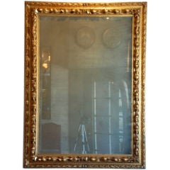 Large Carved Baroque Style Antiqued Beveled Mirror 3