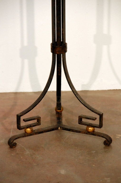 Exceptional French 40's candelabra in the style of Gilbert Poillerat In Good Condition For Sale In Los Angeles, CA