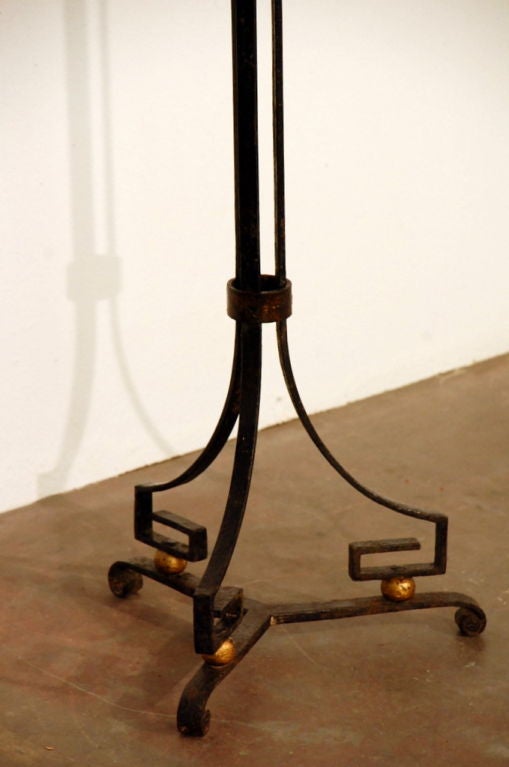 Wrought Iron Exceptional French 40's candelabra in the style of Gilbert Poillerat For Sale