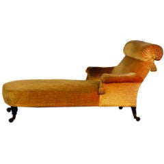 Exceptional Napoleon III upholstered day bed / chaise longue