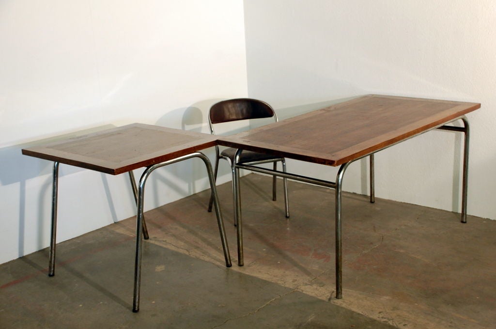 4 rectangular and 5 square French modernist bistro tables