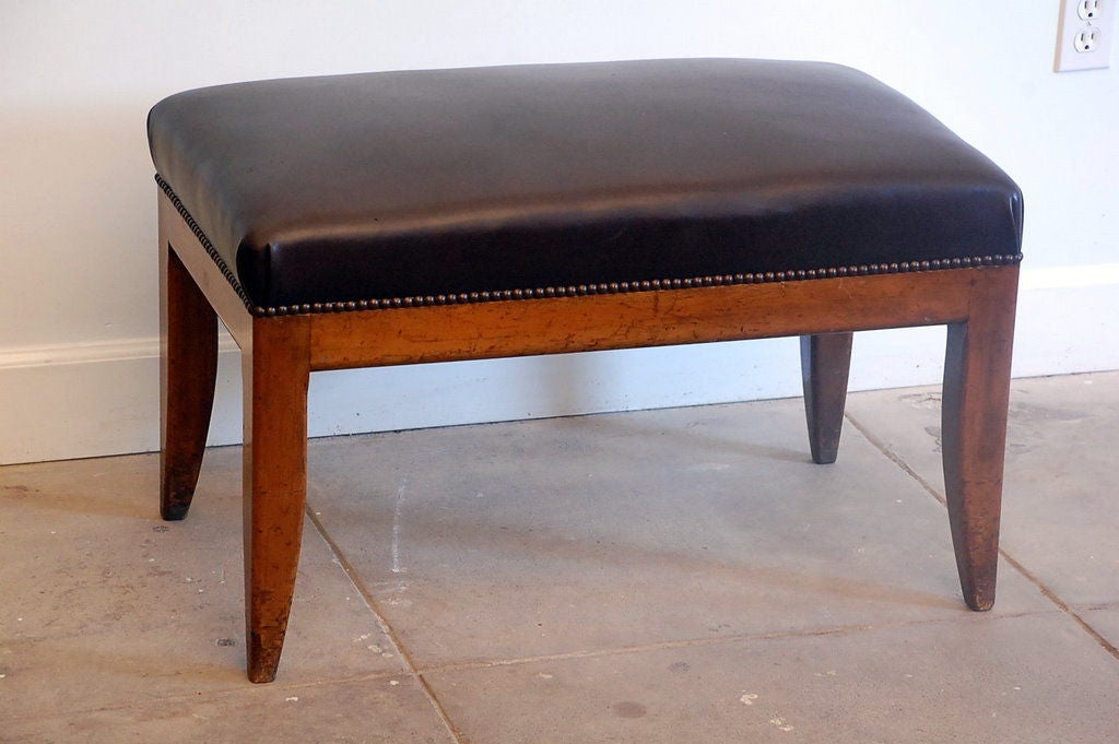 Banc rectangulaire en cuir Art déco