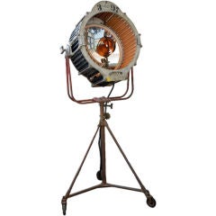 Vintage Impressive old studio tripod spotlight