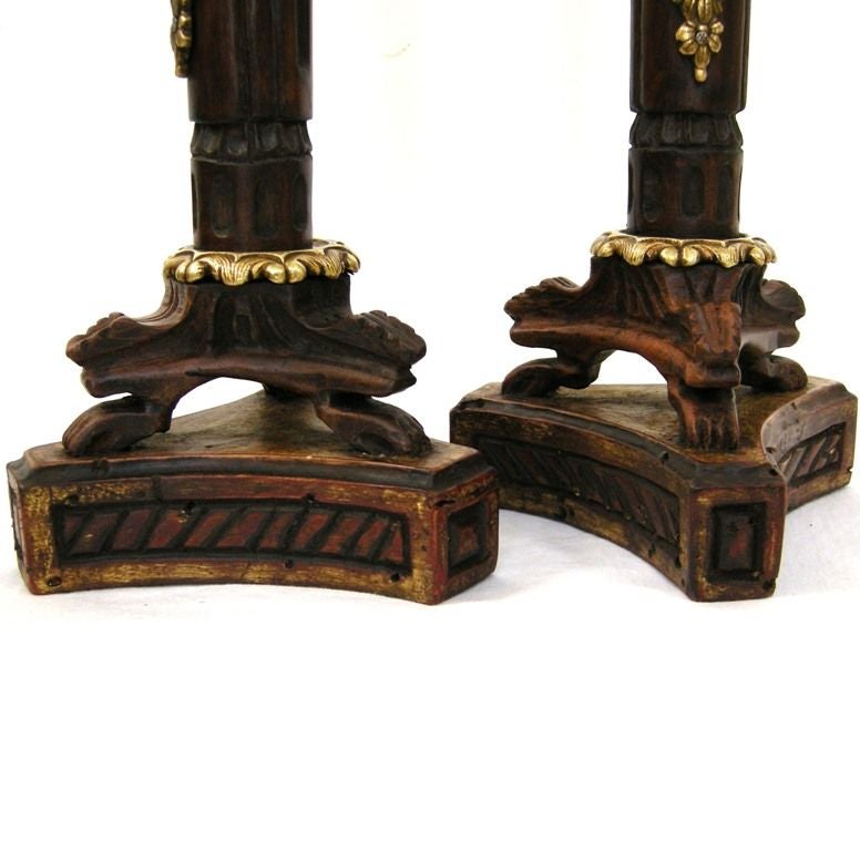 20th Century Pair Empire Style Candlesticks (GMD#2170) For Sale