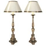 Pair 18th C. Louis XVI Candlestick Lamps (GMD#2480)