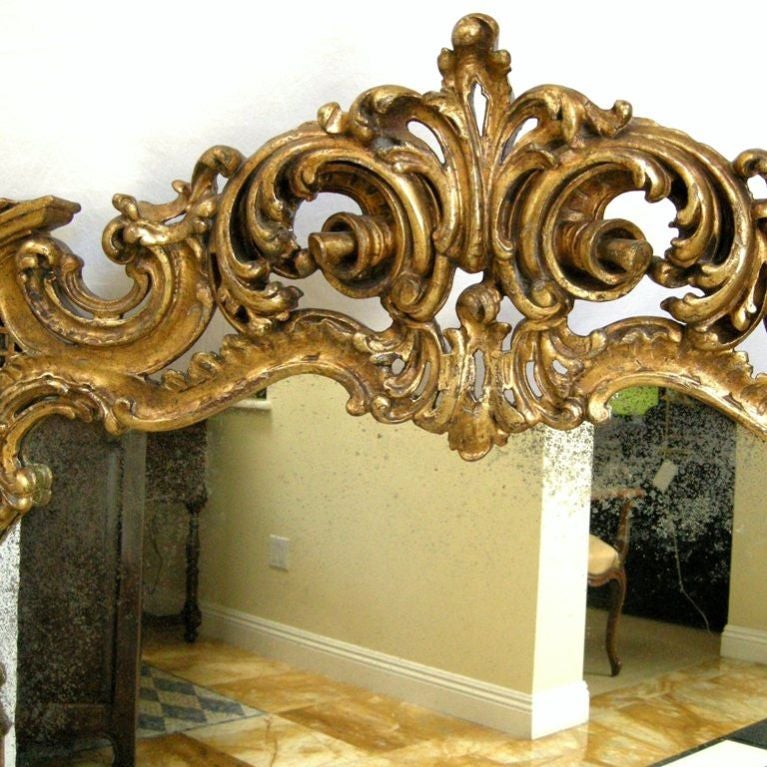 French Louis XV Style Giltwood Mirror (GMD#2492)