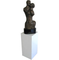 " COUPLE"  BRONZE SCULPTURE BY  ROBIN LEMESURIE