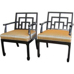 PAIR OFCHINESE CHIPPENDALE ARM CHAIRS.