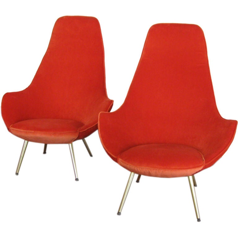 Pair of Armchairs in the Style of Ico Parisi