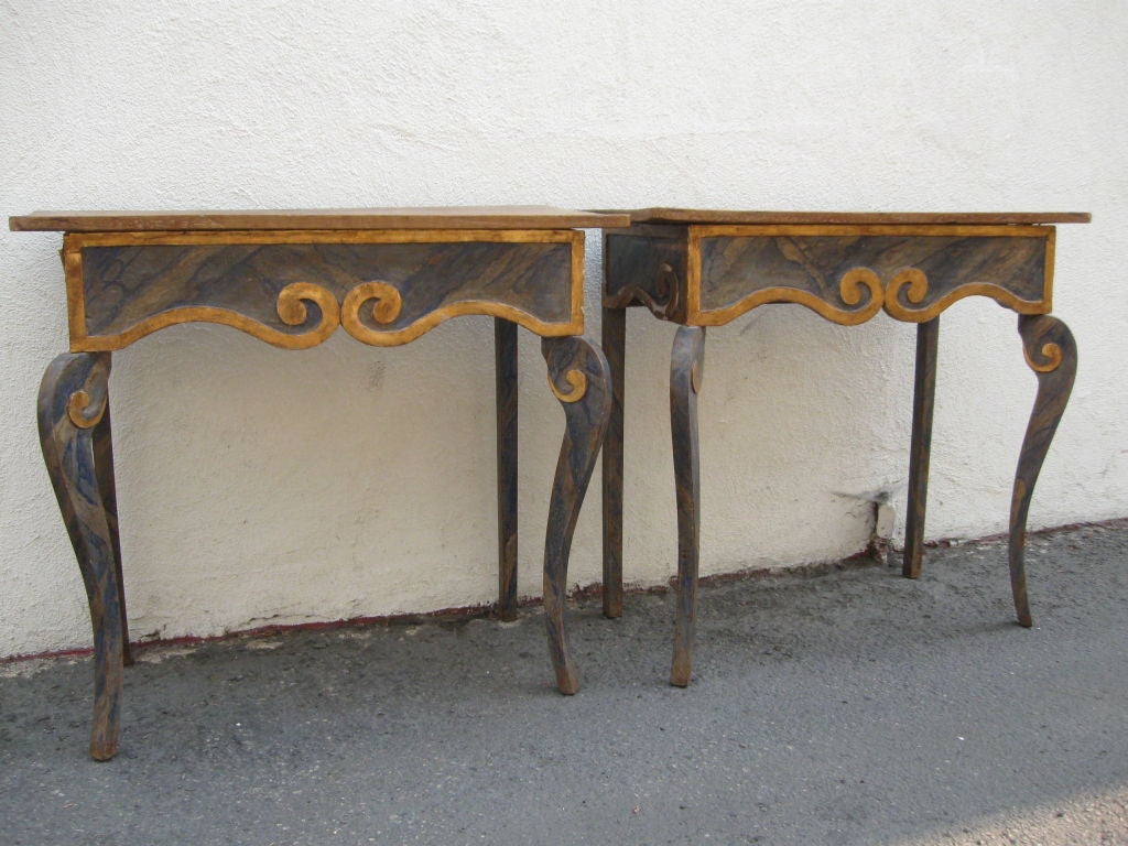 PAIR OF ITALIAN  CONSOLE TABLES