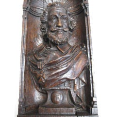 Hand Carved Wood Scuplture of Henry IV