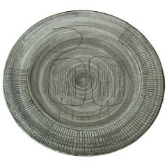 French Ceramic Plate signed Dominique Pouchain