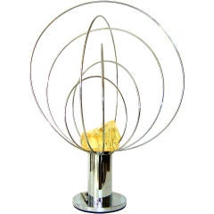 Chromed Metal Lamp by Angelo Brotto designed for Esperia
