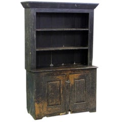 American Primitive Cabinet with Original Paint.  Great color and old patination.