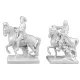 One Pair White Porcelain Figures,