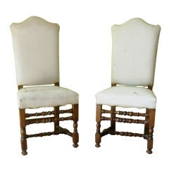Pair Of 17th Century Style Italian Side Chairs
