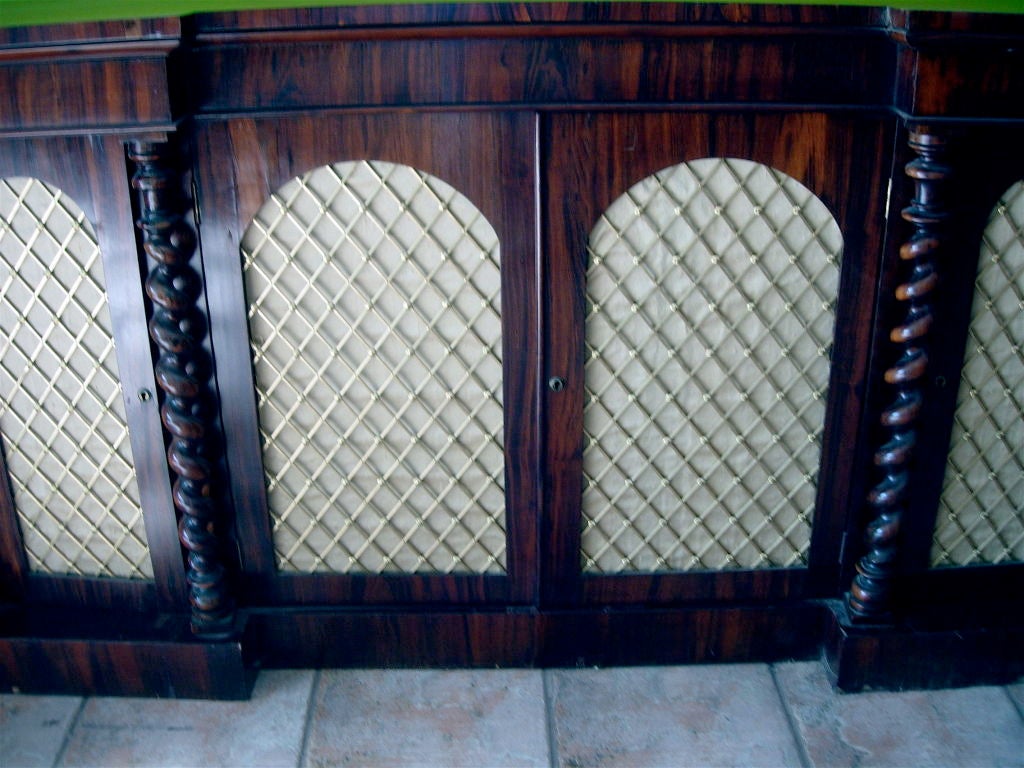 English Rosewood Server With Grill Front