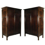 Pair of Tall Two Door Cabinets