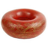 Antique Red Lacquered Necklace Box