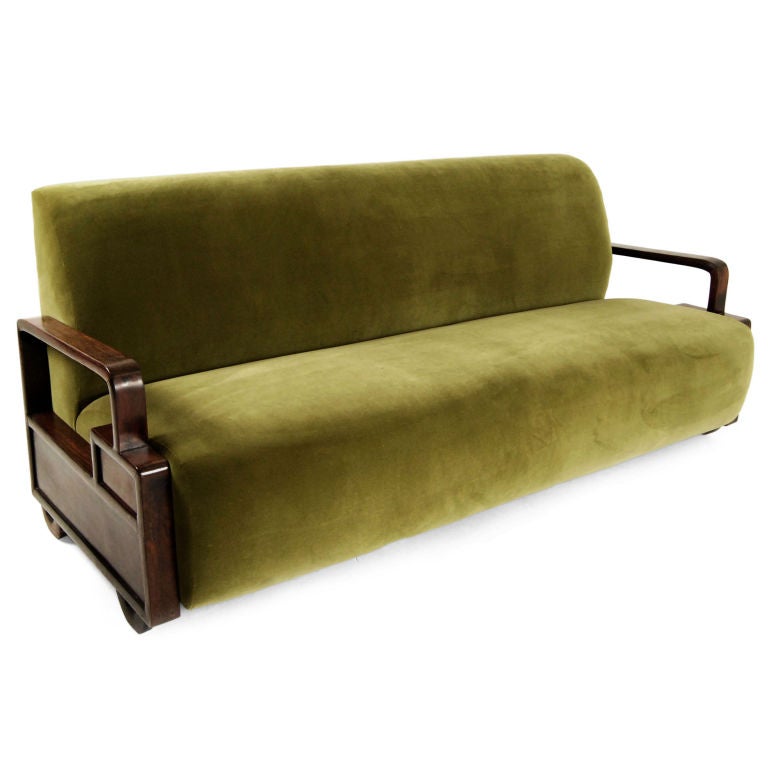 Velvet Deco Sofa and Chairs