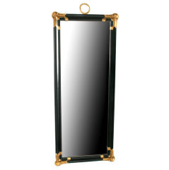Carved Black and Gold Mirror