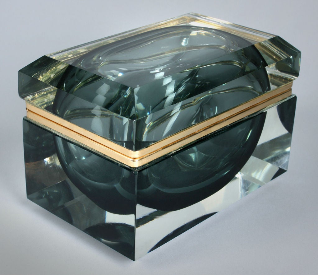 Late 20th Century Italian Somerso Glass Box