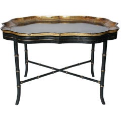 19th Century Paper Mache Tray and Table