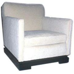 1940s Club Chair with Greek Key Base 3