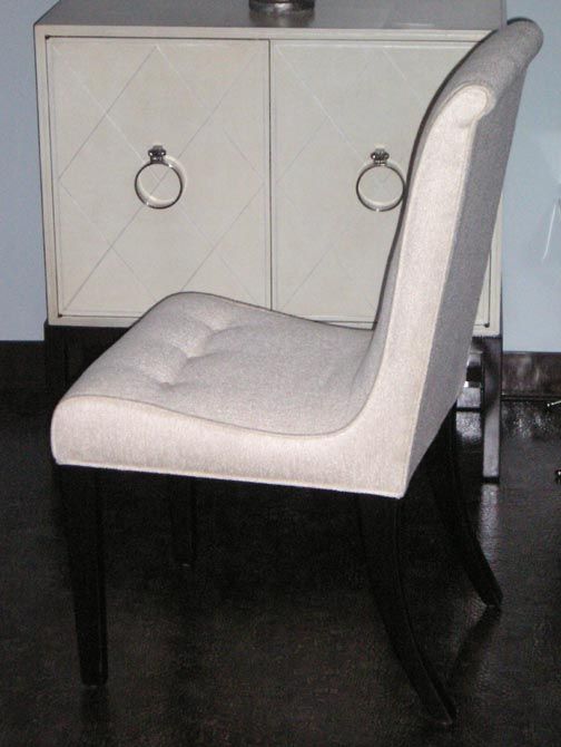  Edward Wormley for Dunbar set of four Side Chairs, circa 1940 In Fair Condition In St. Louis, MO