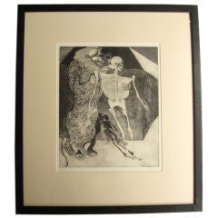 FRANCISCO TOLEDO "A Date With Death" etching