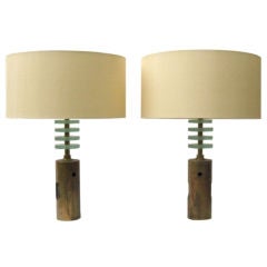 pair of GIANNI VALLINO "found objects" lamps