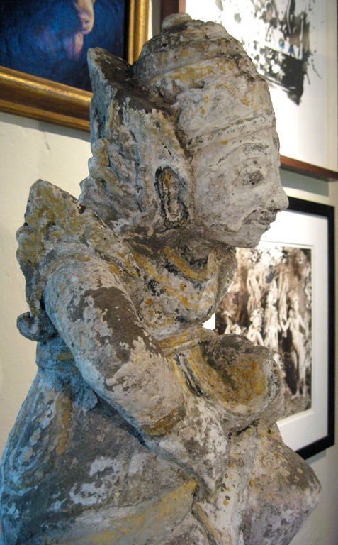 18th Century and Earlier Balinese carving of Hermaphroditic River Deity