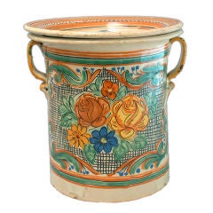 19th c. Puebla Talavera Container