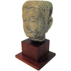 Antique Burmese Buddha head fragment