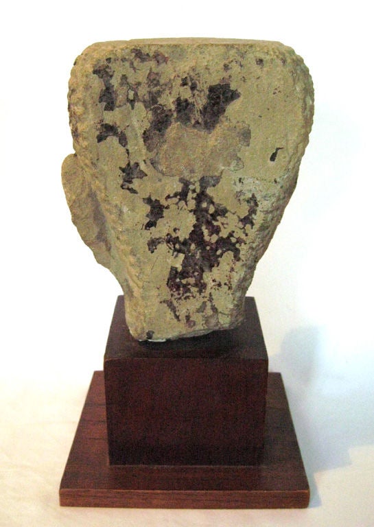 Sandstone Burmese Buddha head fragment