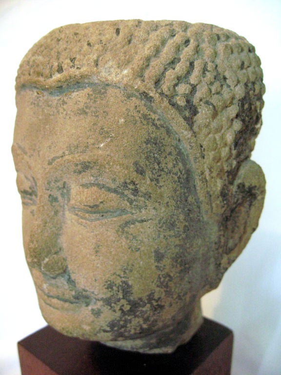 Burmese Buddha head fragment 1
