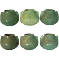 Set of 6 American Arts 
Crafts Vases