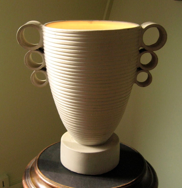 Handsome 1940's French plaster urn / light