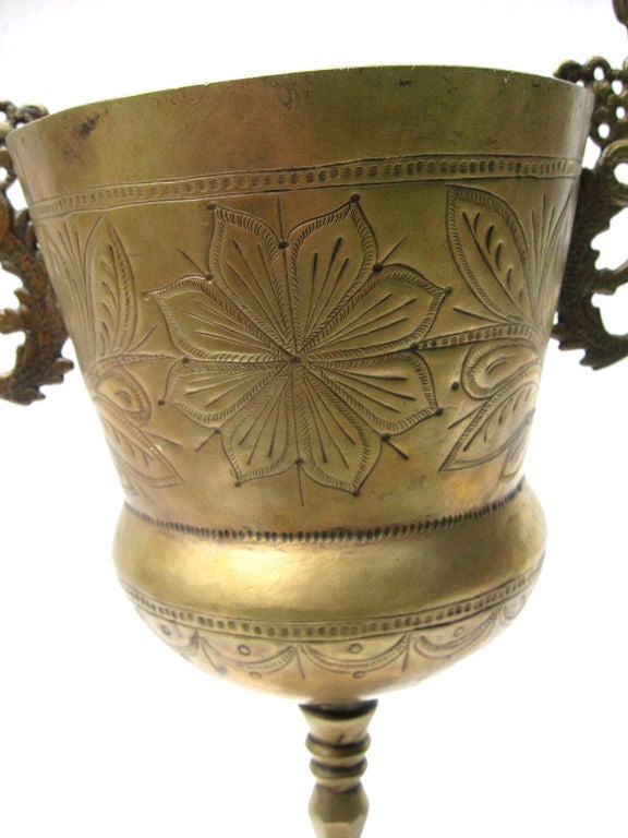 Fine pair of large Spanish Colonial Chalices For Sale 3