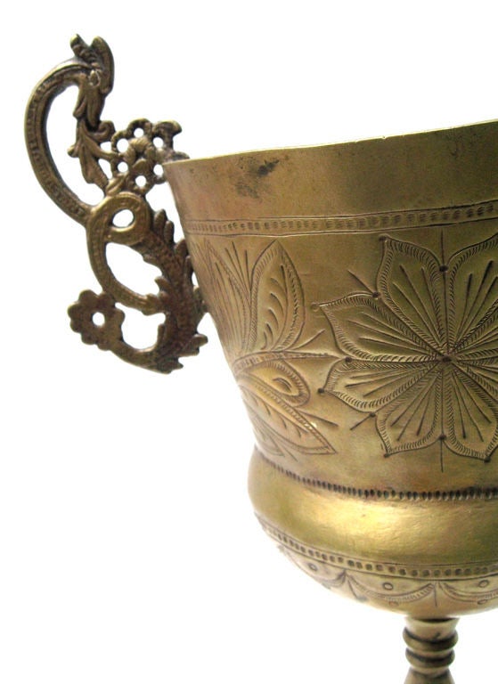 Fine pair of large Spanish Colonial Chalices For Sale 4