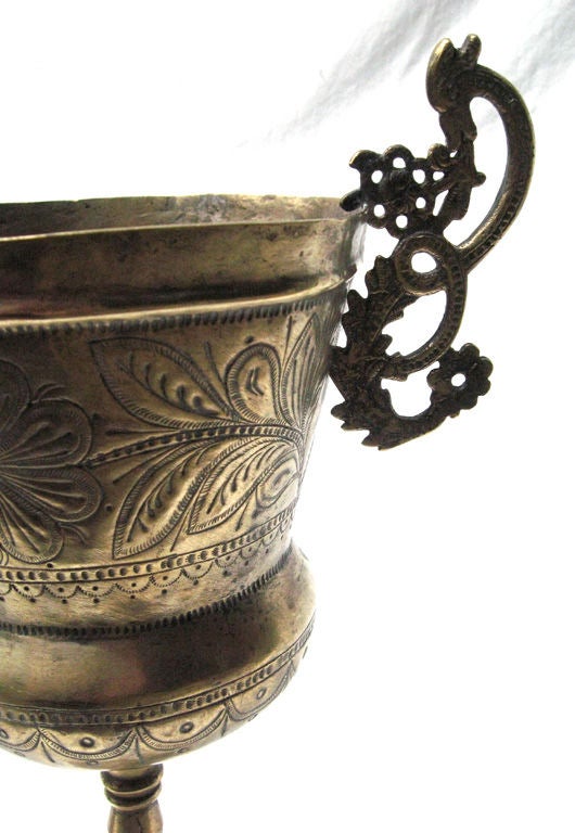 Fine pair of large Spanish Colonial Chalices For Sale 1