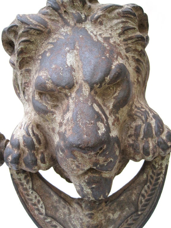 19th Century 19th c. French Iron knocker For Sale