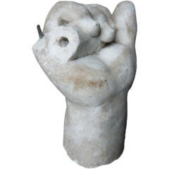 17th c. Italian marble hand fragment 17th c. Italian marble hand fragment