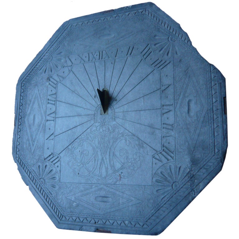 17th c. French slate SUNDIAL For Sale