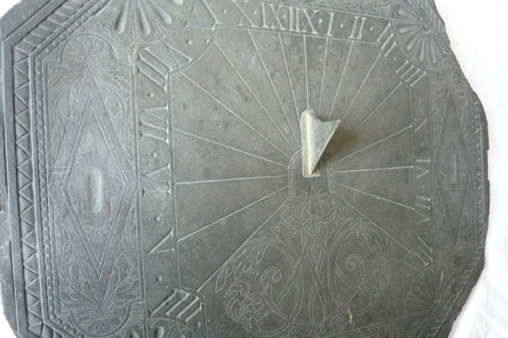 17th c. French slate SUNDIAL For Sale 1