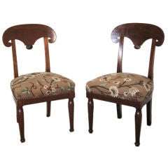 A pair of French Directoire side chairs