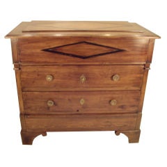 Antique Northern European pine 4 drawer commode