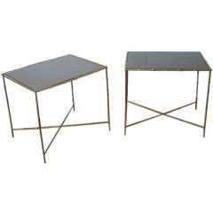 a pair of side tables