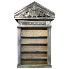 Monumental Neoclassical style Zinc Bookcase